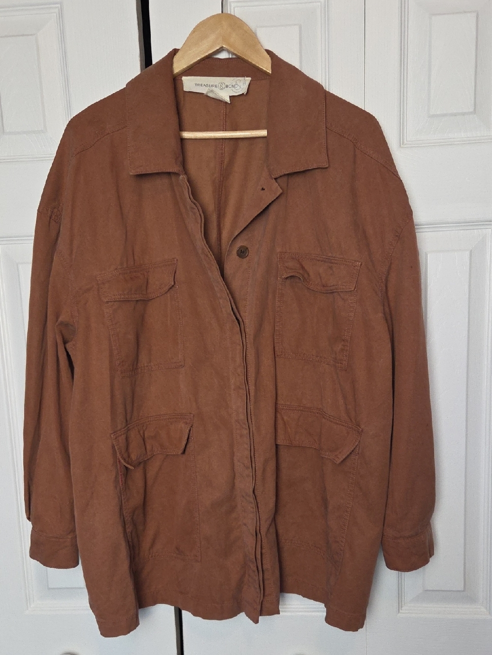 Treasure & Bond Rust Brown Utility Jacket